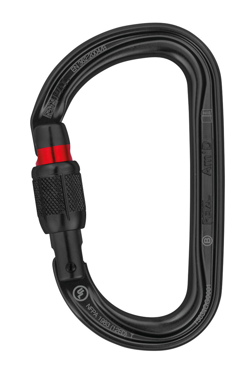 Petzl Am'D Lightweight Asymmetrical D-Shaped High-Strength Aluminum Carabiner