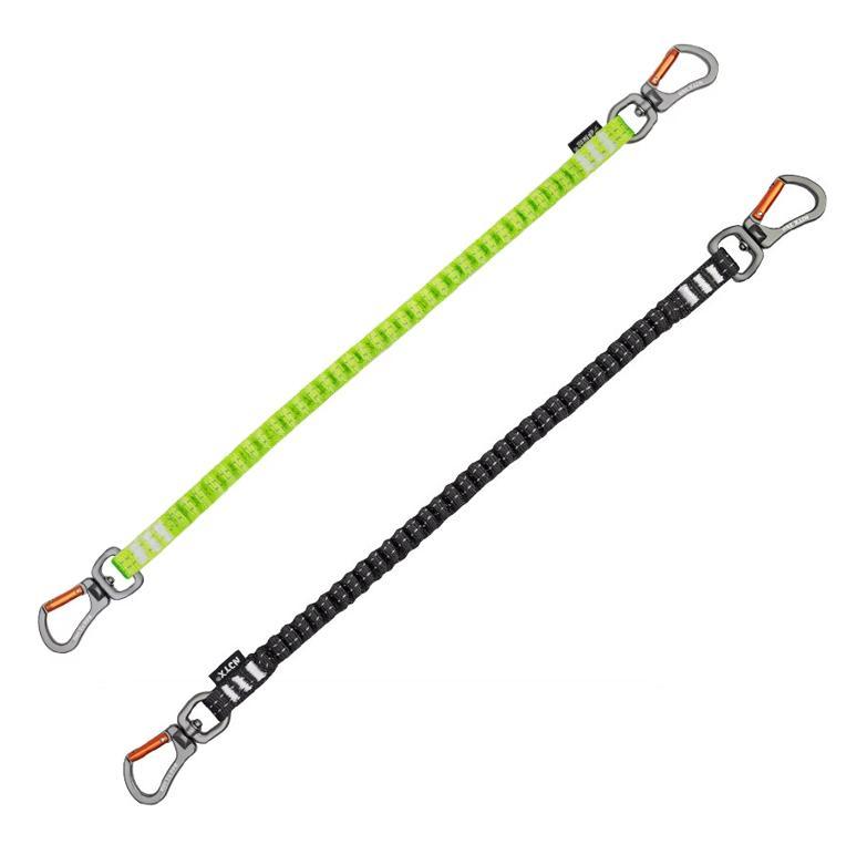 Universal Multifunctional Bungee Cord (Suitable for Knee Ascender System / Tool Lanyard Fall Protection・Multiple Carabiner Configurations・Black/Fluorescent Green)