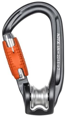 Aluminum alloy integrated ball-bearing pulley carabiner