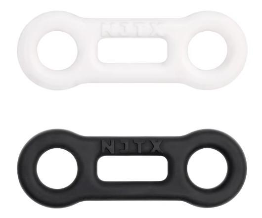 Anti-flip rubber stopper for main carabiner