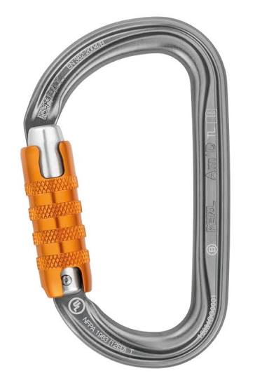 Petzl Am'D Lightweight Asymmetrical D-Shaped High-Strength Aluminum Carabiner
