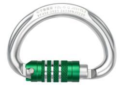 Aluminum alloy 3-stage auto-locking D-shaped carabiner
