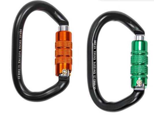 Aluminum Alloy 90° Twist-Lock Auto-Locking Carabiner