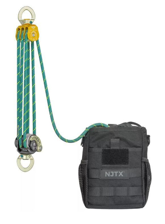 Professional high-altitude rescue releasable mechanical advantage pulley system kit