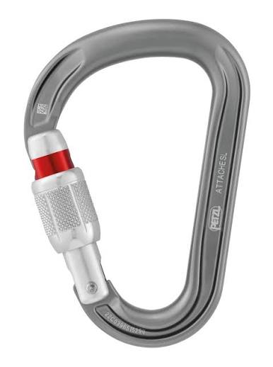 Petzl ATTACHÉ / ATTACHÉ BAR Lightweight Pear-Shaped HMS Manual Screw-Lock Carabiner