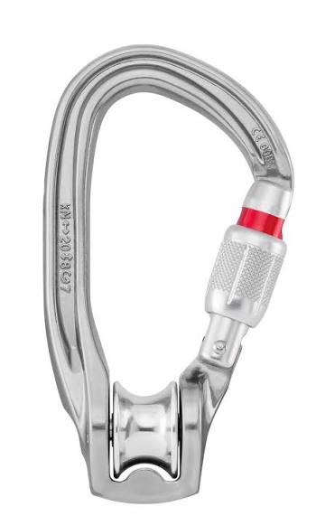 Petzl ROLLCLIP series lightweight integrated pulley carabiner